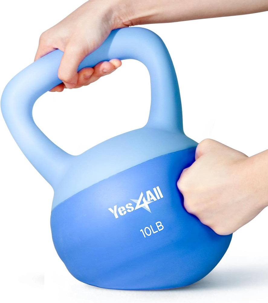 Soft Kettlebell, PVC Kettlebells Exercise Weights & Color-Coded Strength Trainin