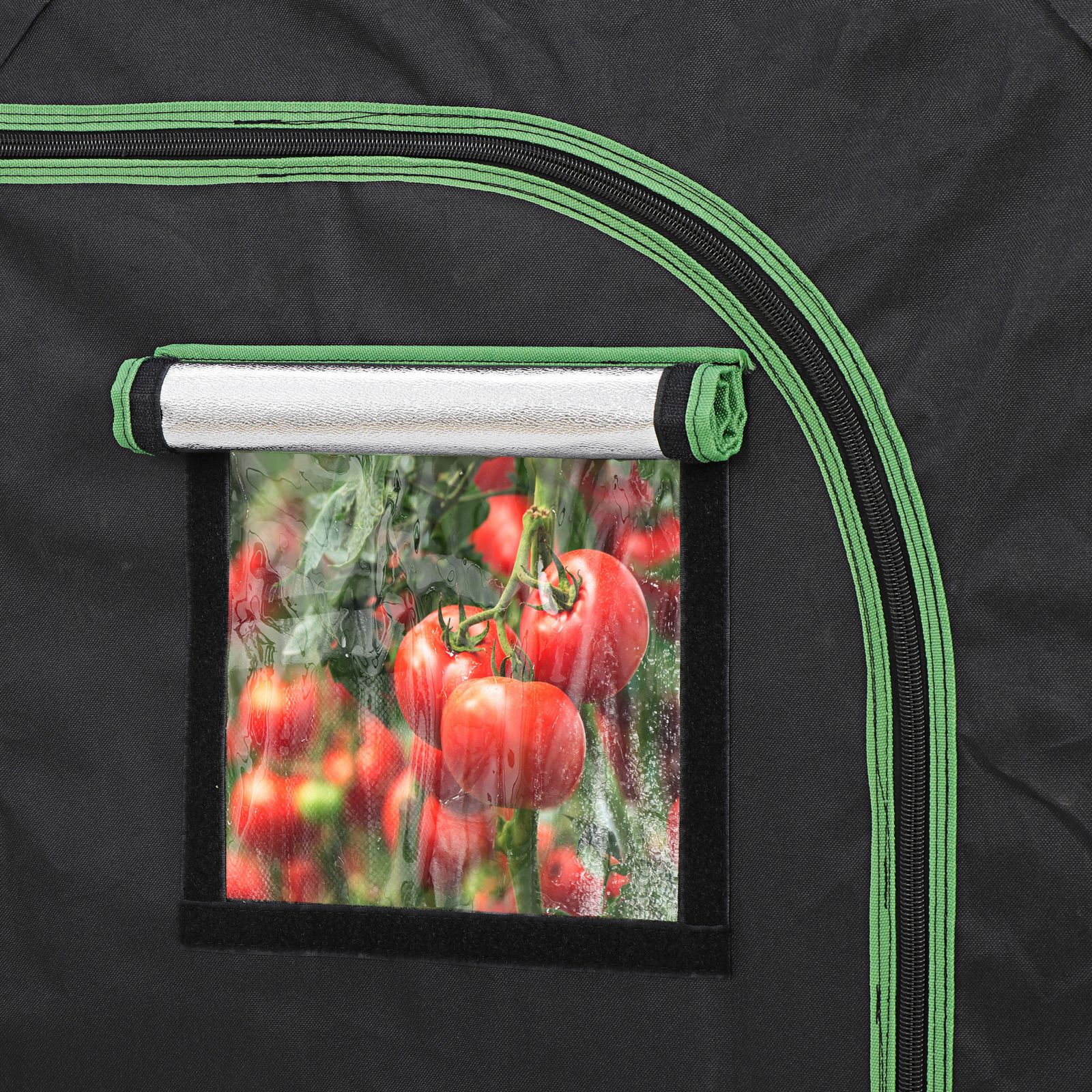 Hydroponic Grow Tent with Observation Window and Floor Tray for Plant Growing