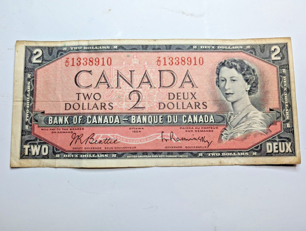 1954 Canadian Two-Dollar Bill
