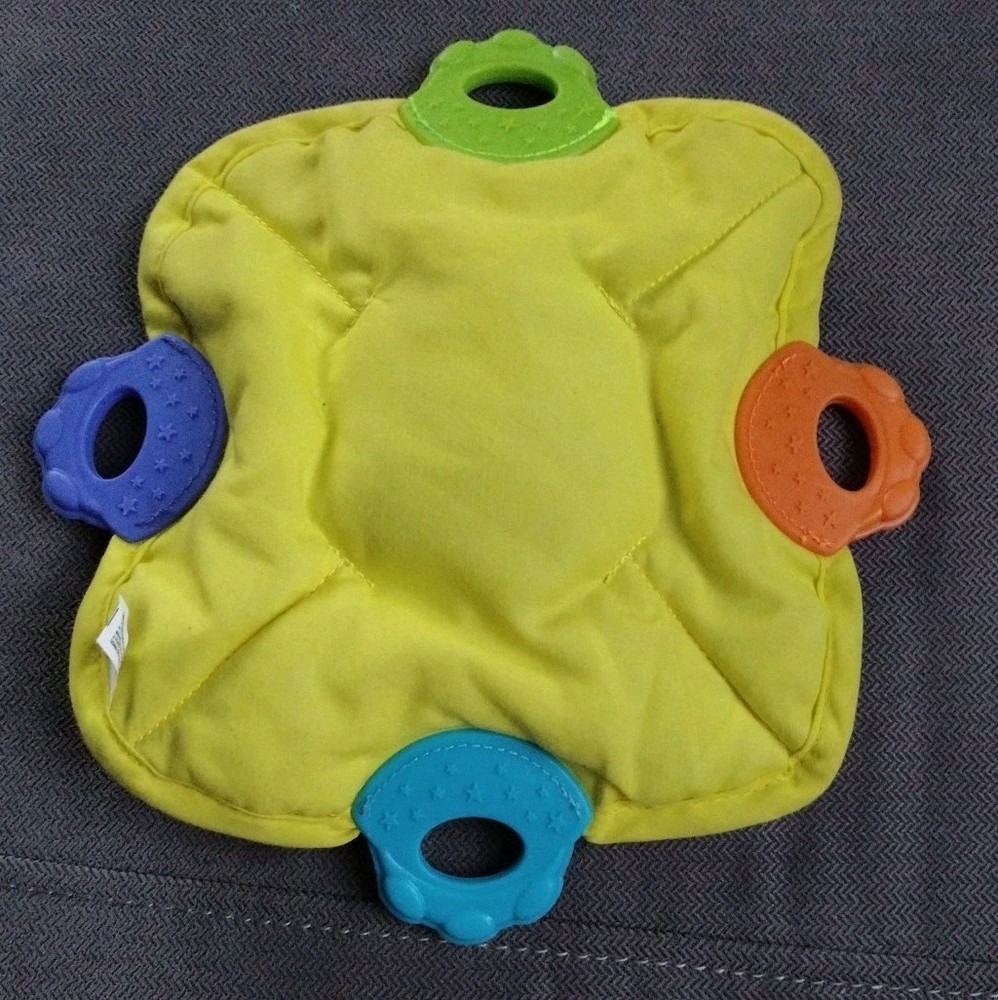 Nuby Monkey Teether Lovey Multicolor Square Security Blanket 2015