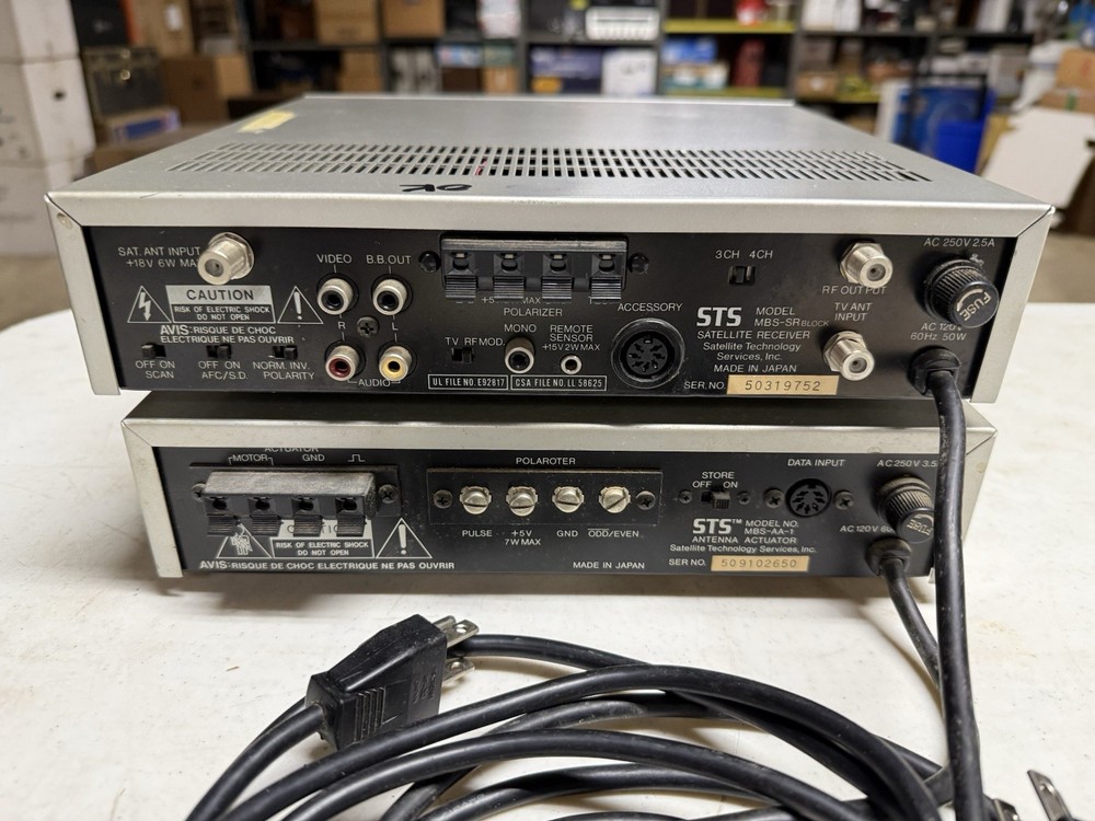 STS Satellite RECEIVER Model MBS-SR NO REMOTE & ACTUATOR MBS-AA Combo