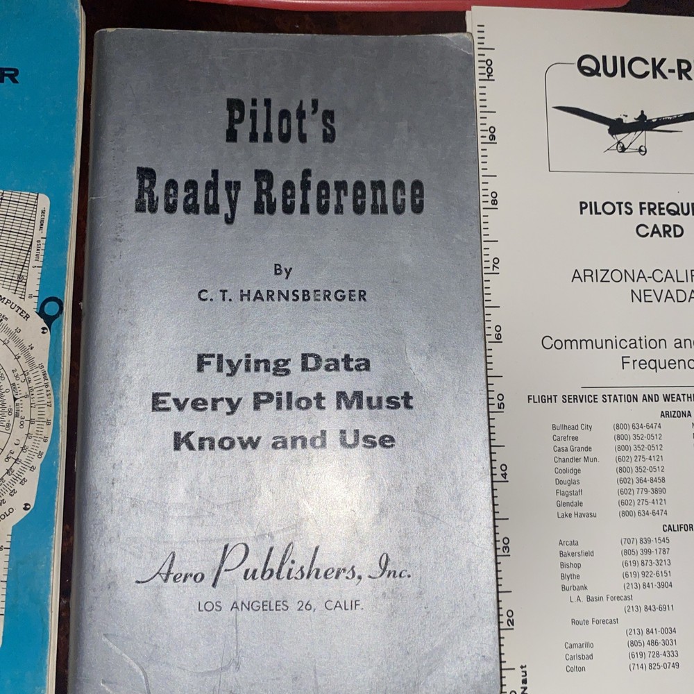 Flight Pilot Jeppesen Plotter computer Reference Booklet Frequency Card Manual