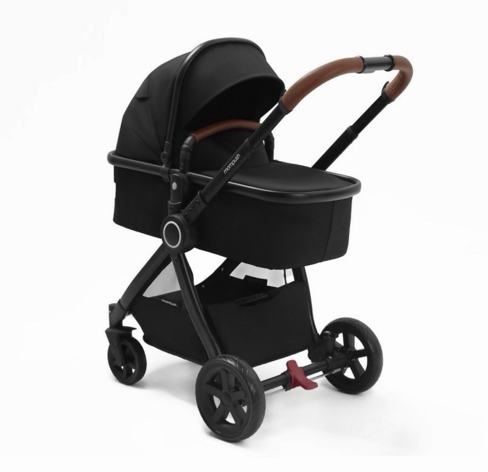 Mompush Ultimate 2 Full Size Stroller with Bassinet - Black