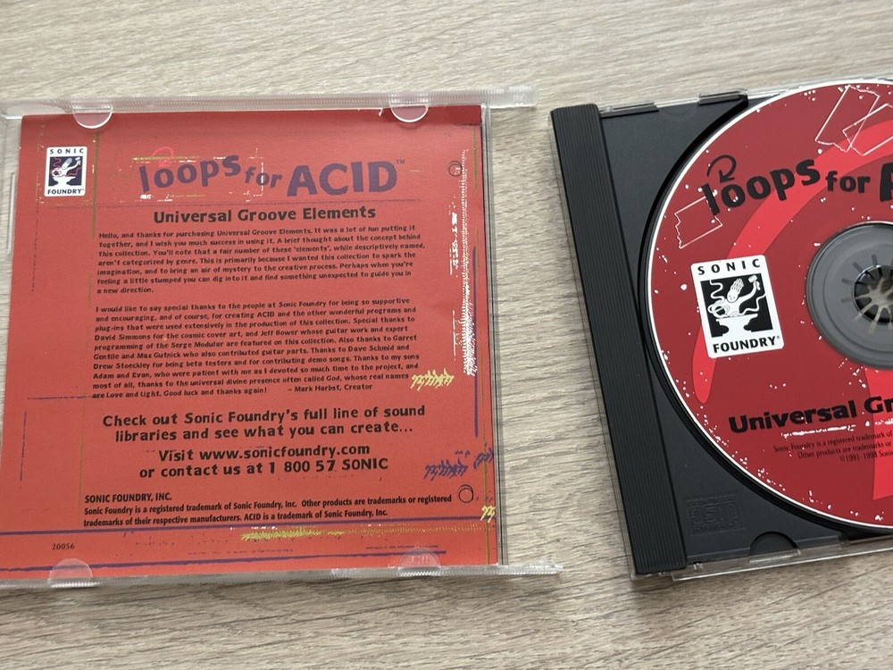 Sonic Foundry Loops for ACID: Universal Groove Elements