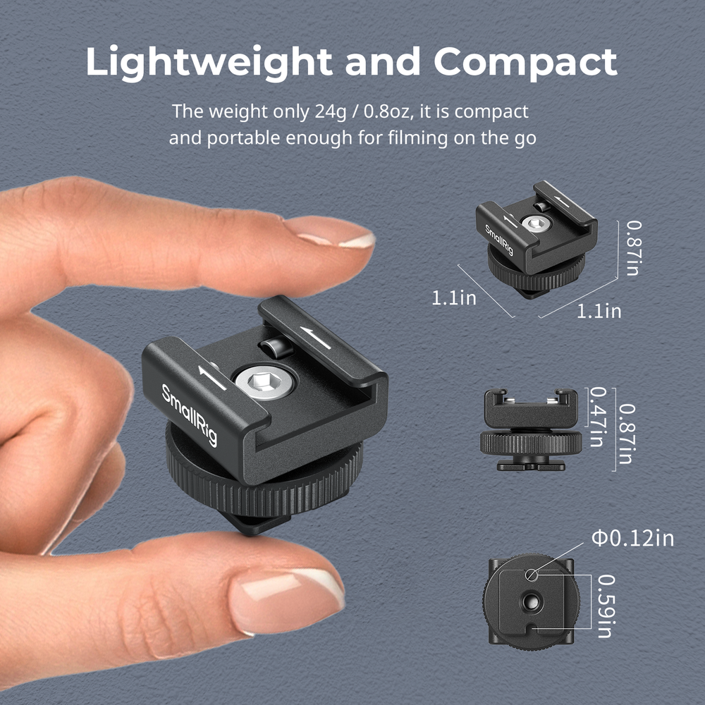 SmallRig Cold Shoe Mount Adapter for Wireless Microphone for DJI Mic / Mic 2