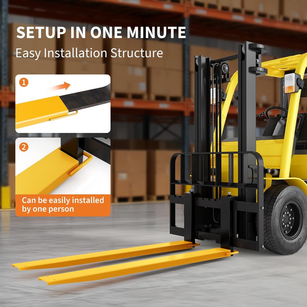 Pallet Forklift Extensions, 84"x4.5" Fork Extensions Heavy Duty Fork Extensions