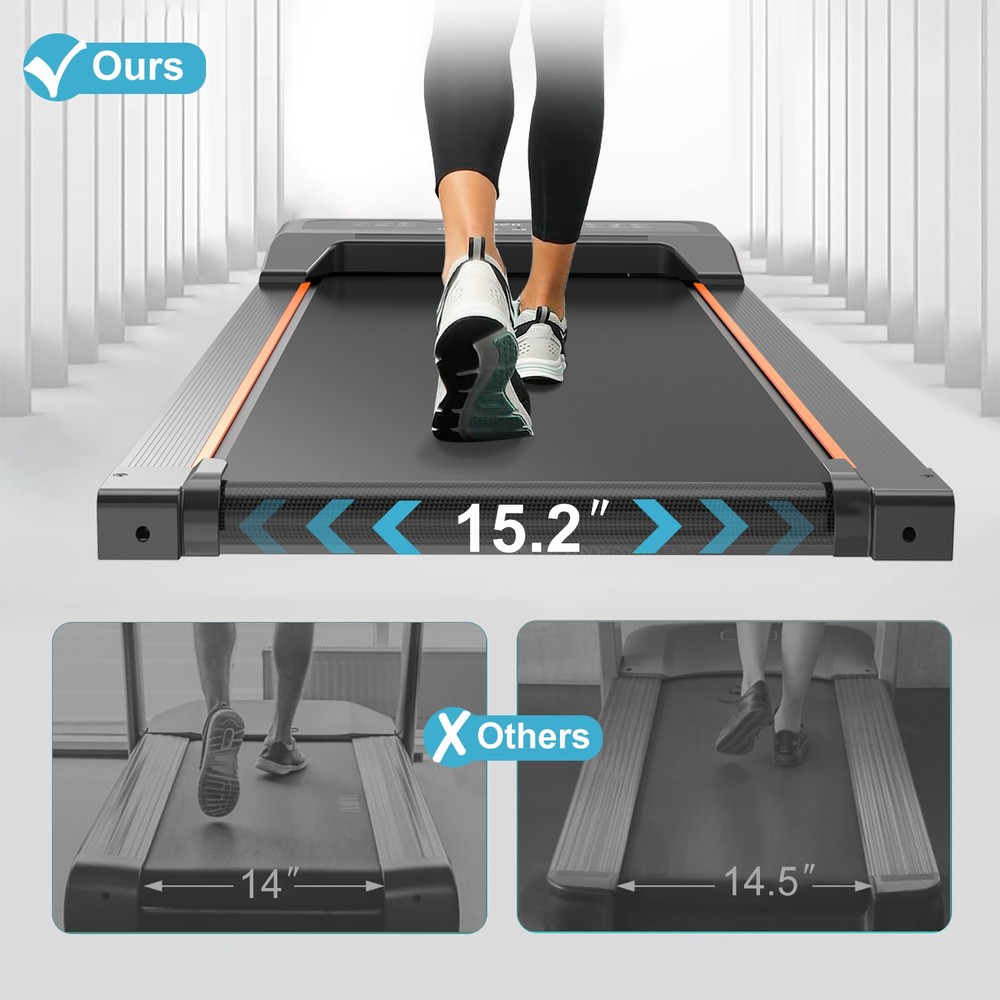 Walking Pad Under Desk Treadmill LED Display Remote Control Portable Treadmill