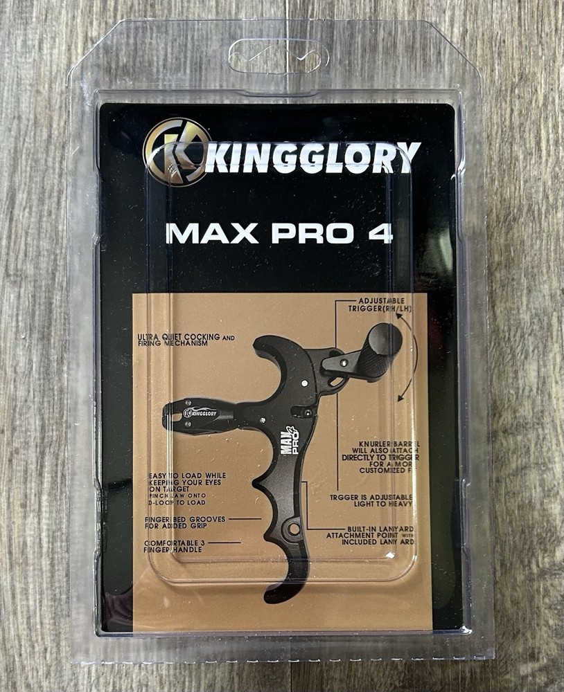 KING GLORY Max Pro 4 Archery Thumb Release - NEW - KingGlory
