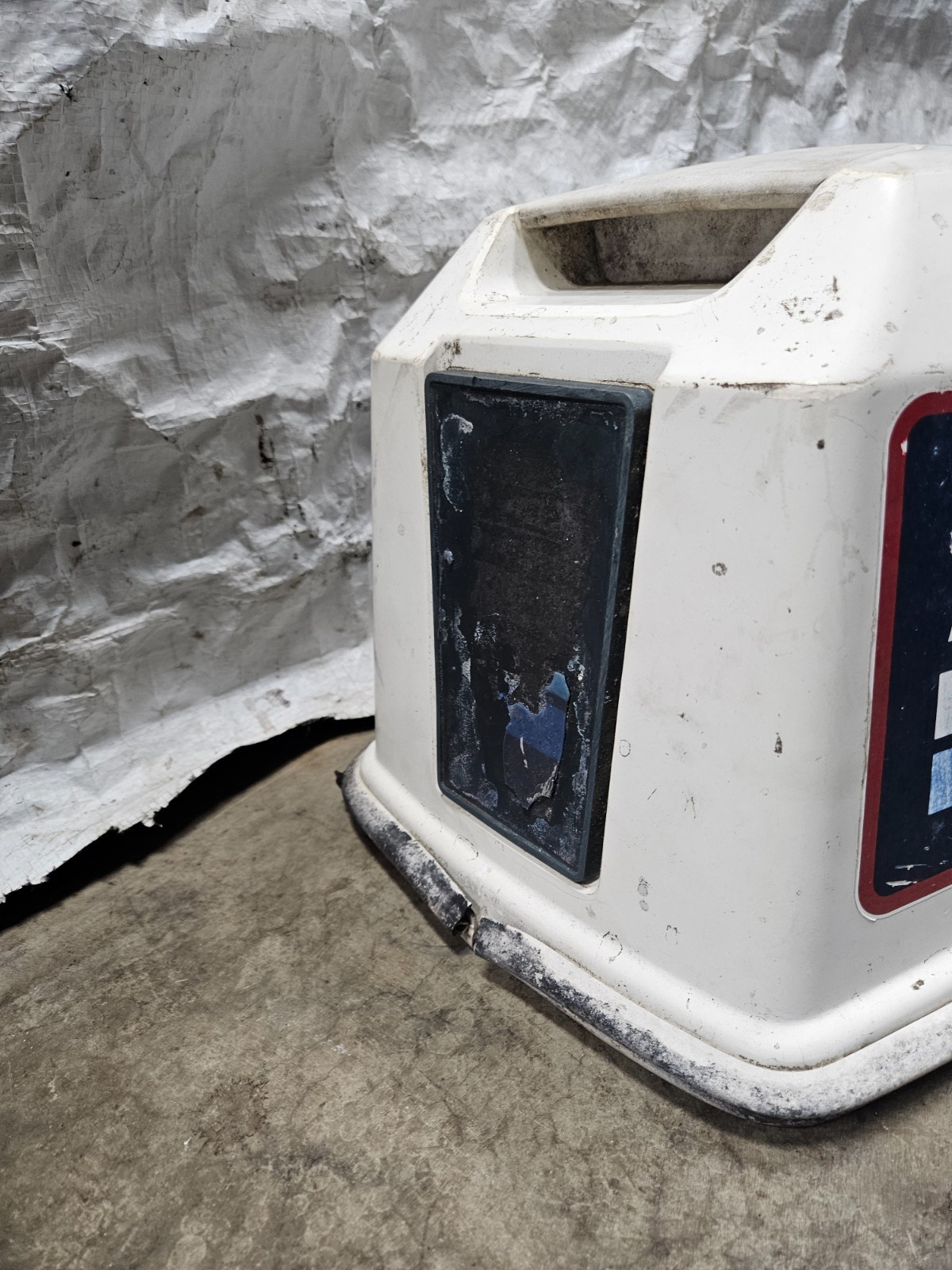 OEM Evinrude 25hp Johnson Top Cowling Hood Cowl Cover White Blue Red Decals