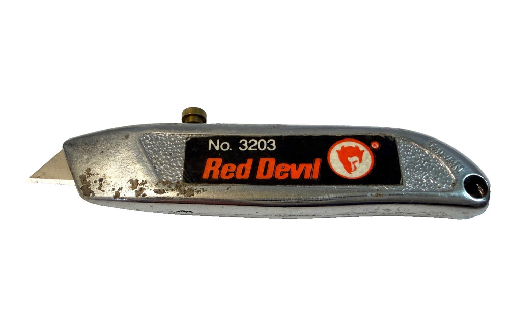 Red Devil Small Vintage Box Cutter Utility Knife Mini Blade 3203