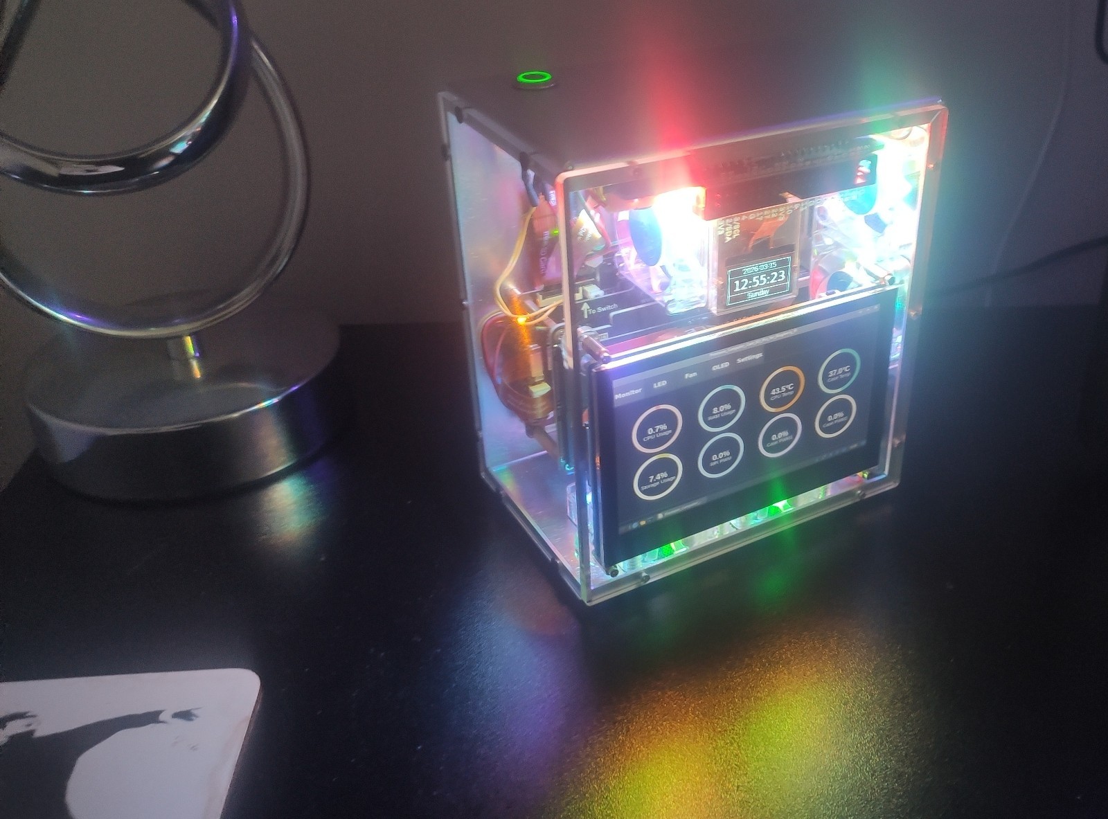 Raspberry Pi 5 8GB - 120GB Nvme SSD - 4.3" Screen NAS - Crypto Node - Emulation