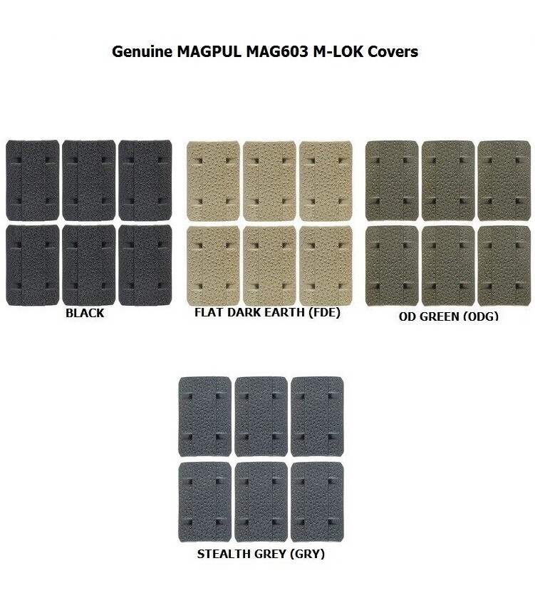 Magpul M-LOK MAG603 Rail Cover TYPE 2 - Black Flat Dark Earth ODG Grey (GRY)