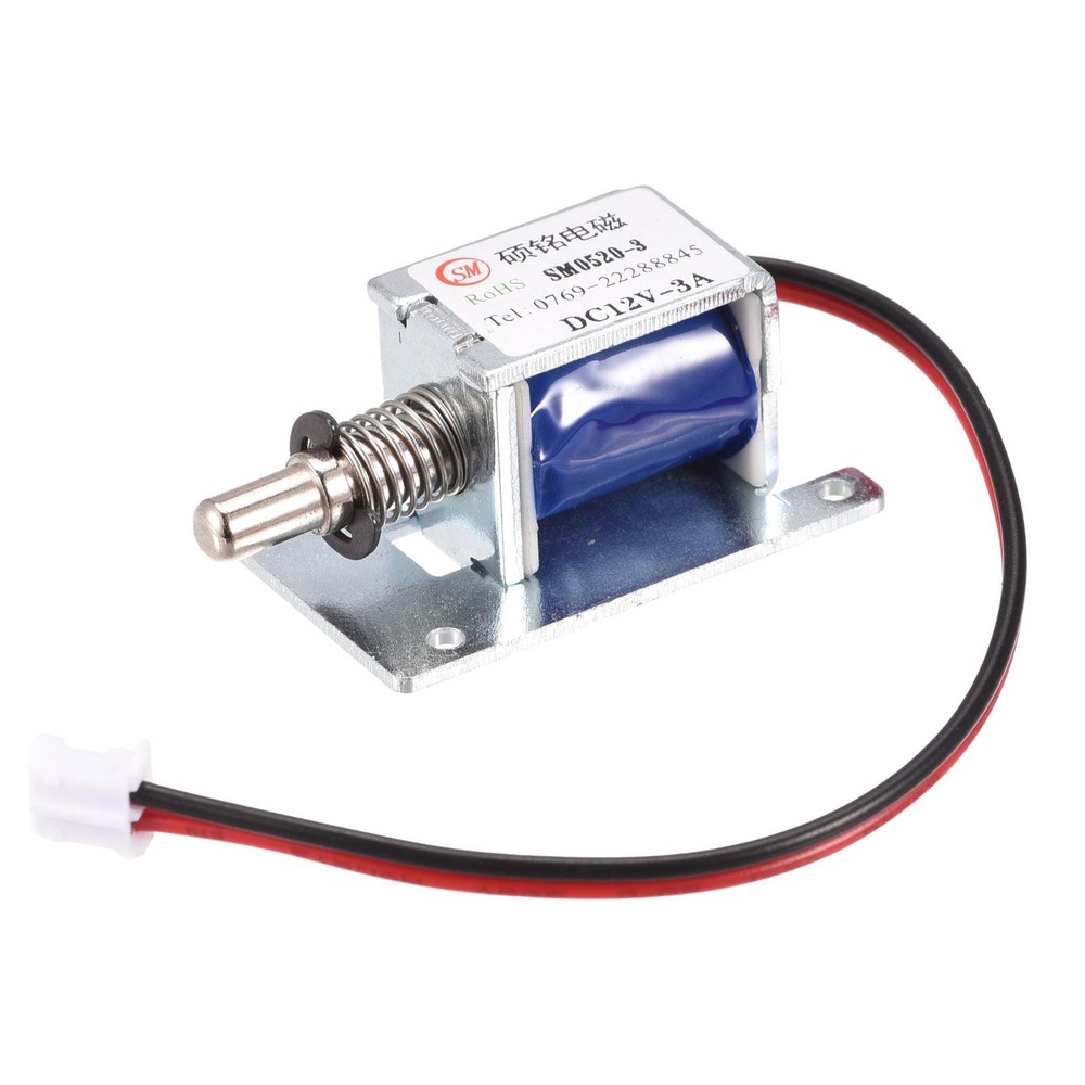 Mini Electromagnetic Solenoid Pushing Pull Type DC12V 3A,