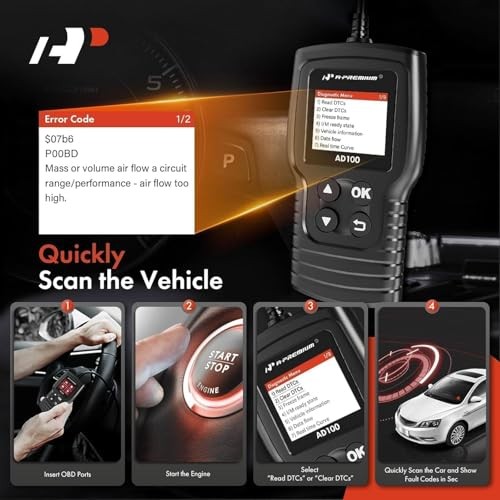 Universal OBD2 Scanner Tool - Car Code Basic Scan Tool AD100