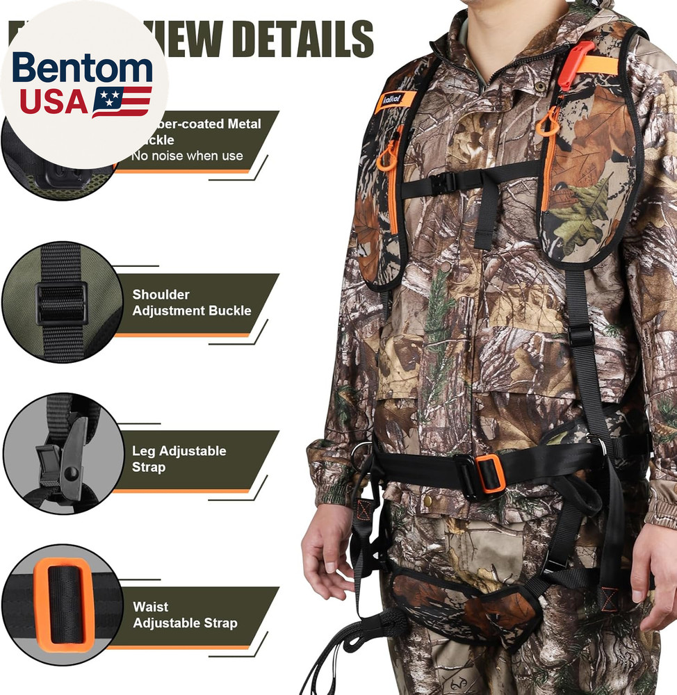 Tree Stand Harness, Hunter Safety System Harness for Tree Stand, Lightweight Pad