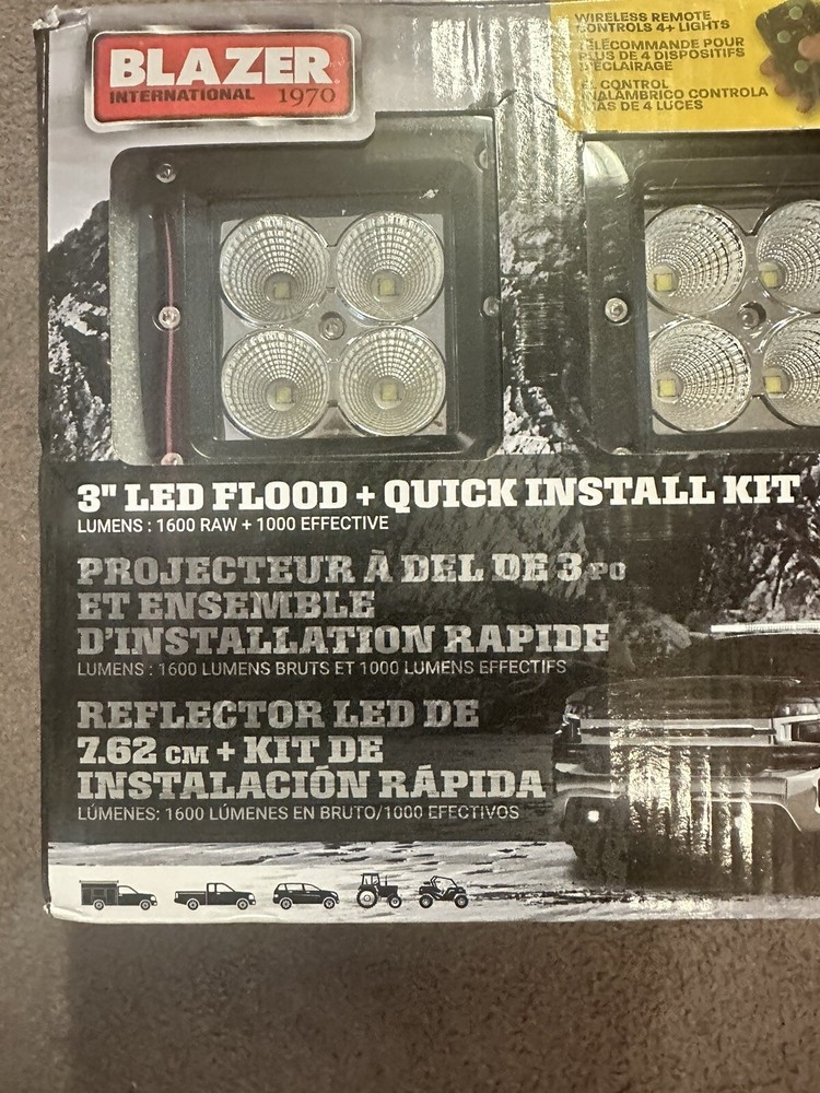 Blazer 12 Volt LED Cube Light Kit with Remote — Pair, 2in. x 2in. Square, 1.1