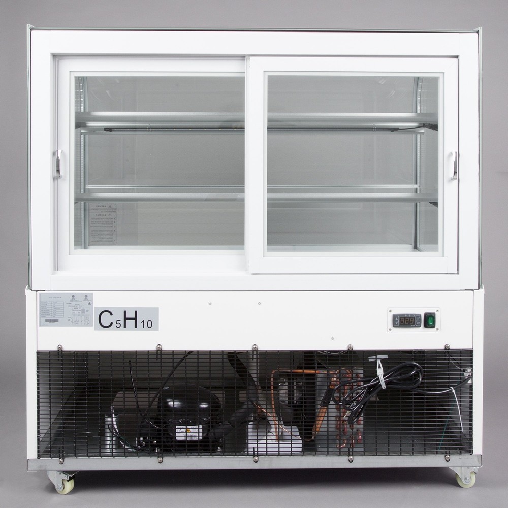 48" Curved Glass White Refrigerated Bakery Display Case