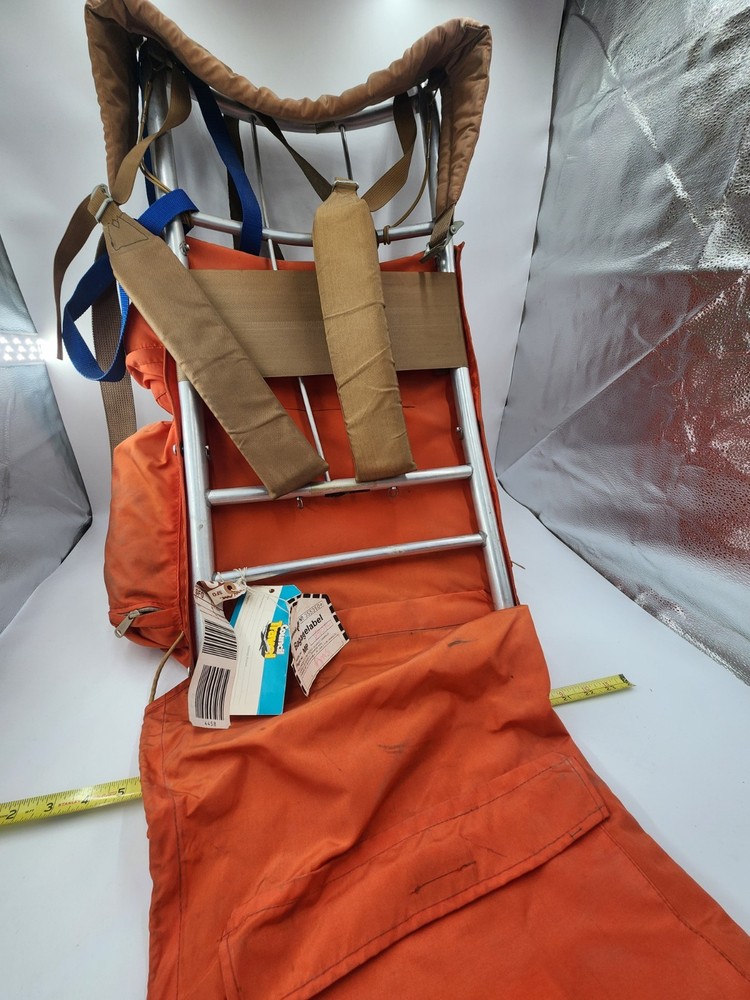 Skyline Camp Trail External Frame Hiking Backpack, Orange VTG