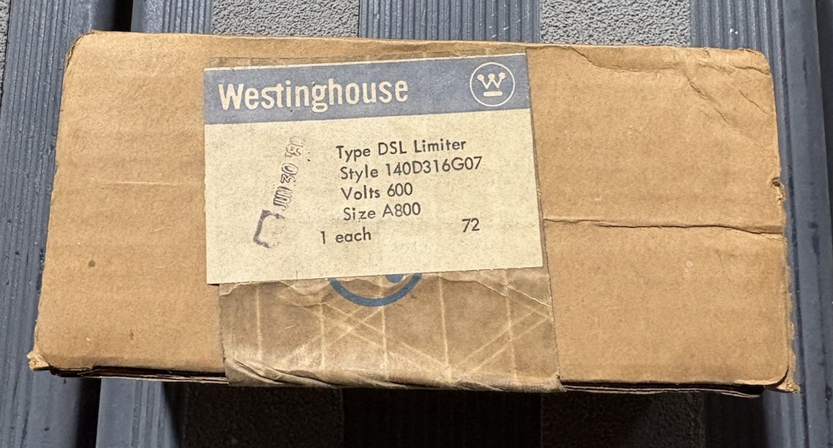 Westinghouse 140D316G07 DSL Limiter Fuse 800A, 600VAC NEW *SEALED*