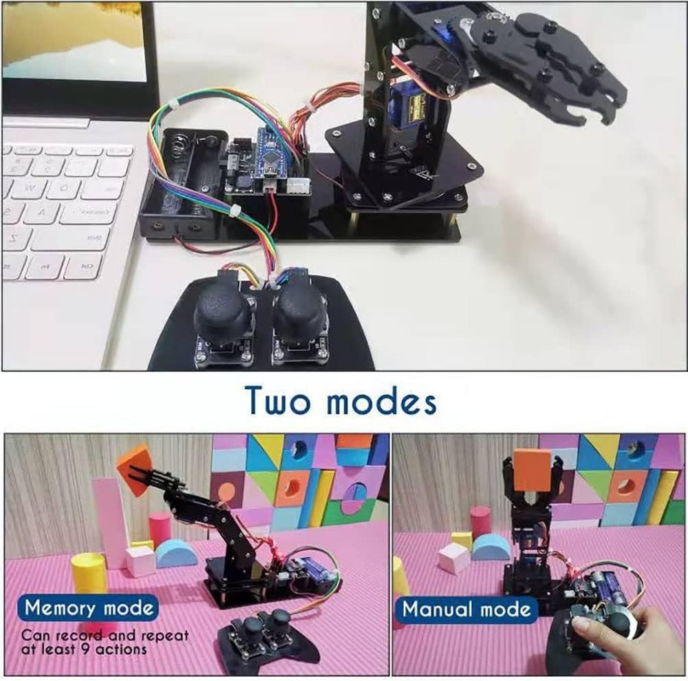 Robotic Arm for Arduino - Step-by-Step Kit for Coding & Electronics Exploration
