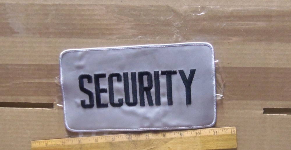 Security Embroidered Back Patch