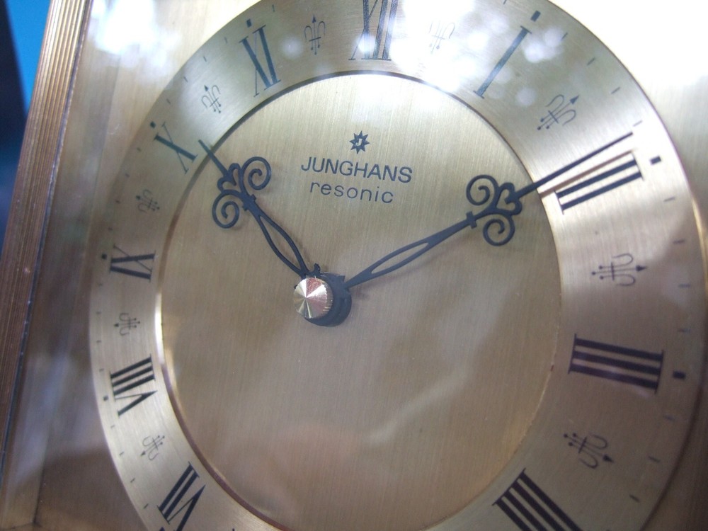 RARE Vintage Junghans RESONIC Brass Mantle Clock!