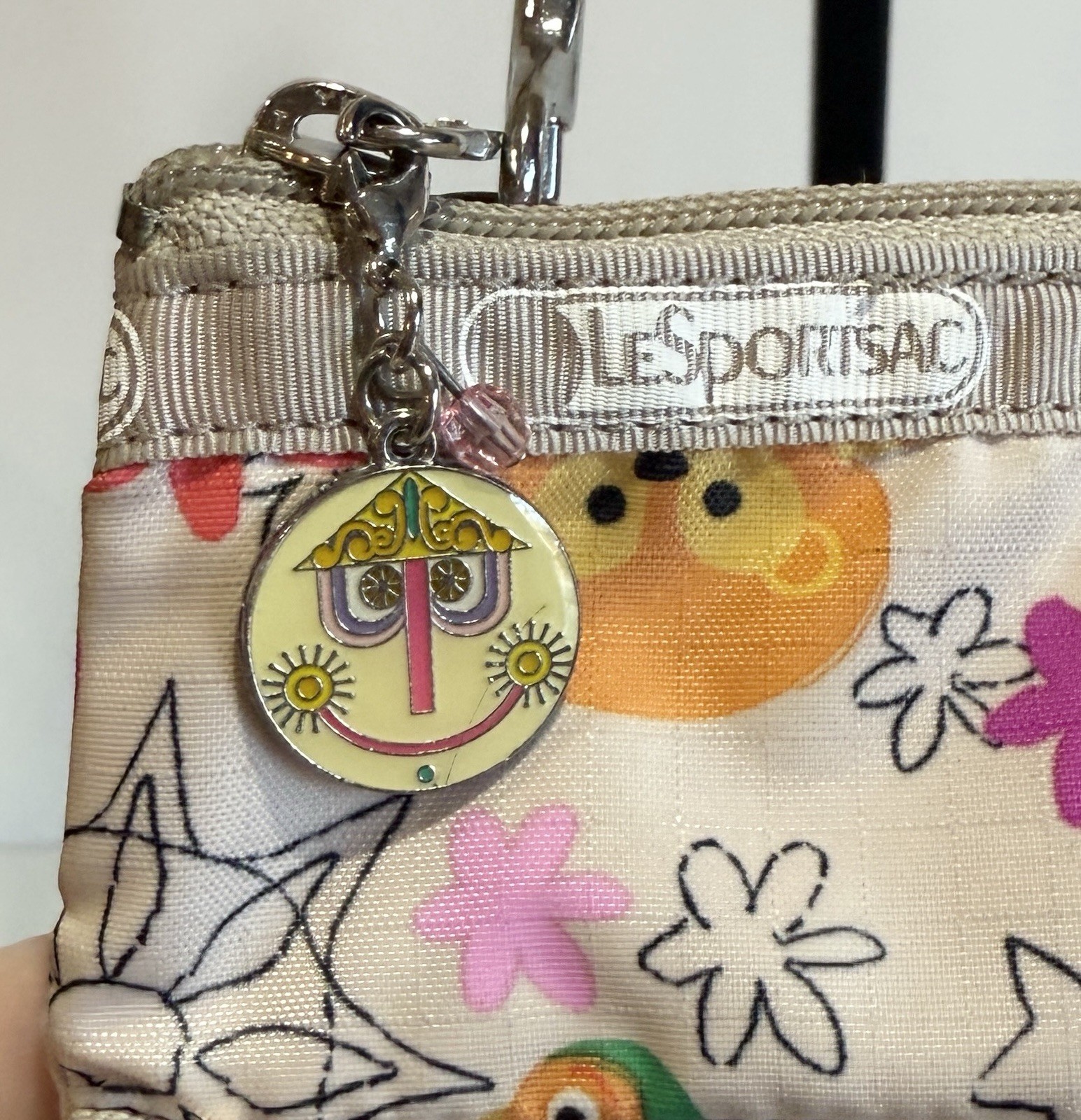 Disney LeSportsac It's A Small World Animal Print Zoo 3 ZIP Crossbody Bag