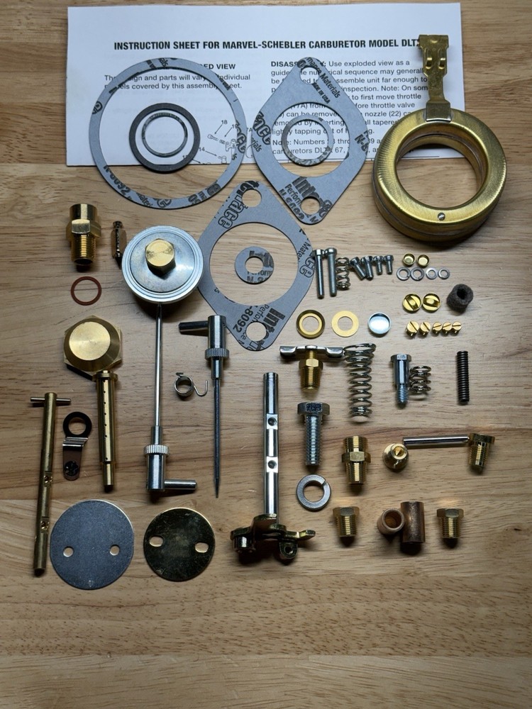 John Deere B Marvel Schebler DLTX 67 DLTX 73 Comprehensive Carb Kit with Float