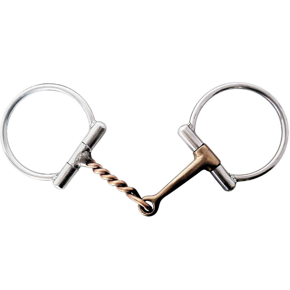 Handmade Don Hansen DH Copper Half Twisted Wire Half Smooth Dee Ring Snaffle Bit