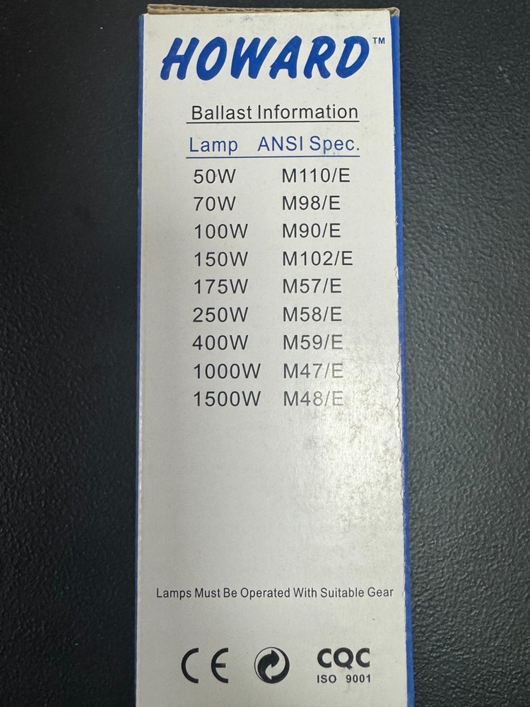 Howard Lighting MH100/U/MED HID | 100W M90/E E26 Medium Universal ED17 Clear