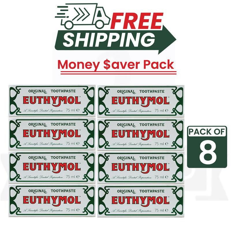 Euthymol Original Toothpaste 75ml PACK OF 8
