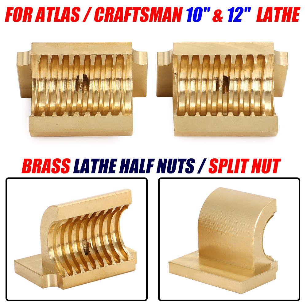 For Atlas / Craftsman 10F-12 10" & 12" Lathe Half Nuts / Split Nut Brass 3/4"x8