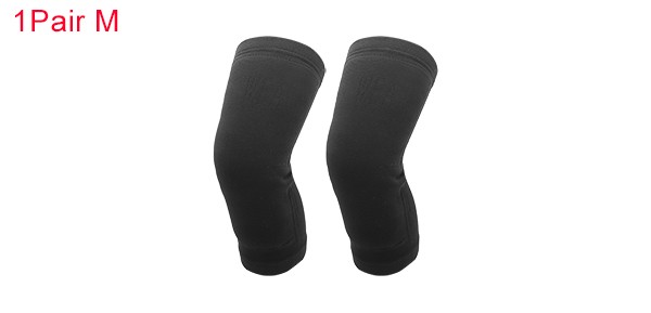 Simple Knee Pads Medium Size Black 1 Pair