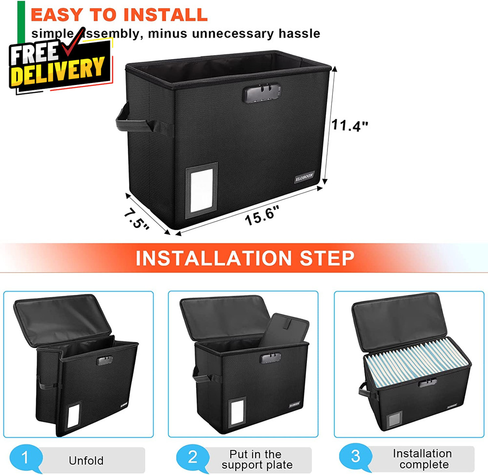 Comic Book Storage Box Fireproof & Water-Resistant Comic Book Box with Lock....