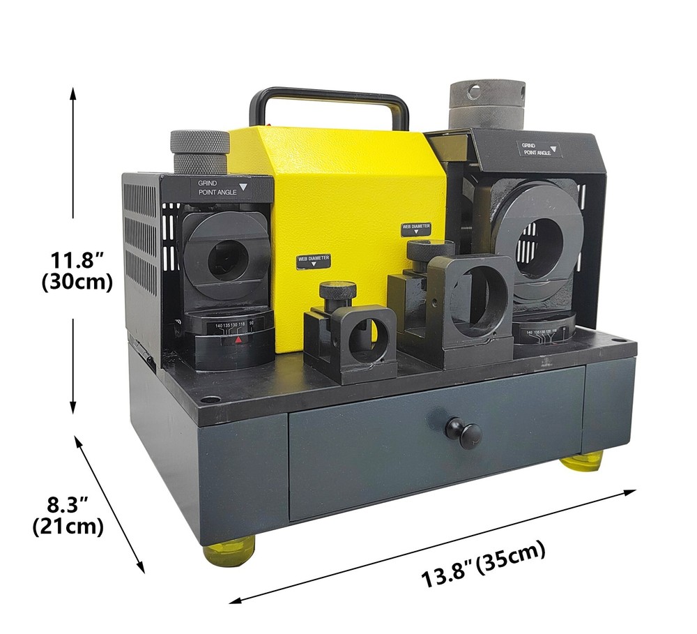 110V Drill Bit Grinder Complex Drill Sharpener Φ3- Φ26 Clamps CBN Grinding Wheel