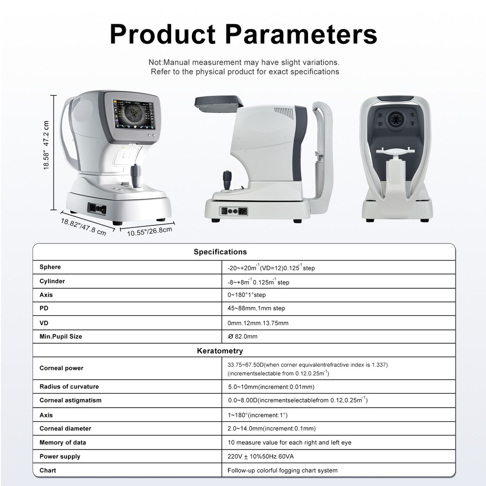 Ophthalmic Instrument Eye Examination Auto Keratometro Keratometer Refractometer