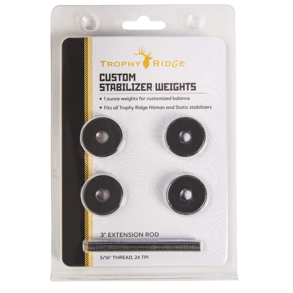 Trophy Ridge Custom Stabilizer Weight Set, Black - Compound/Hunting Bow