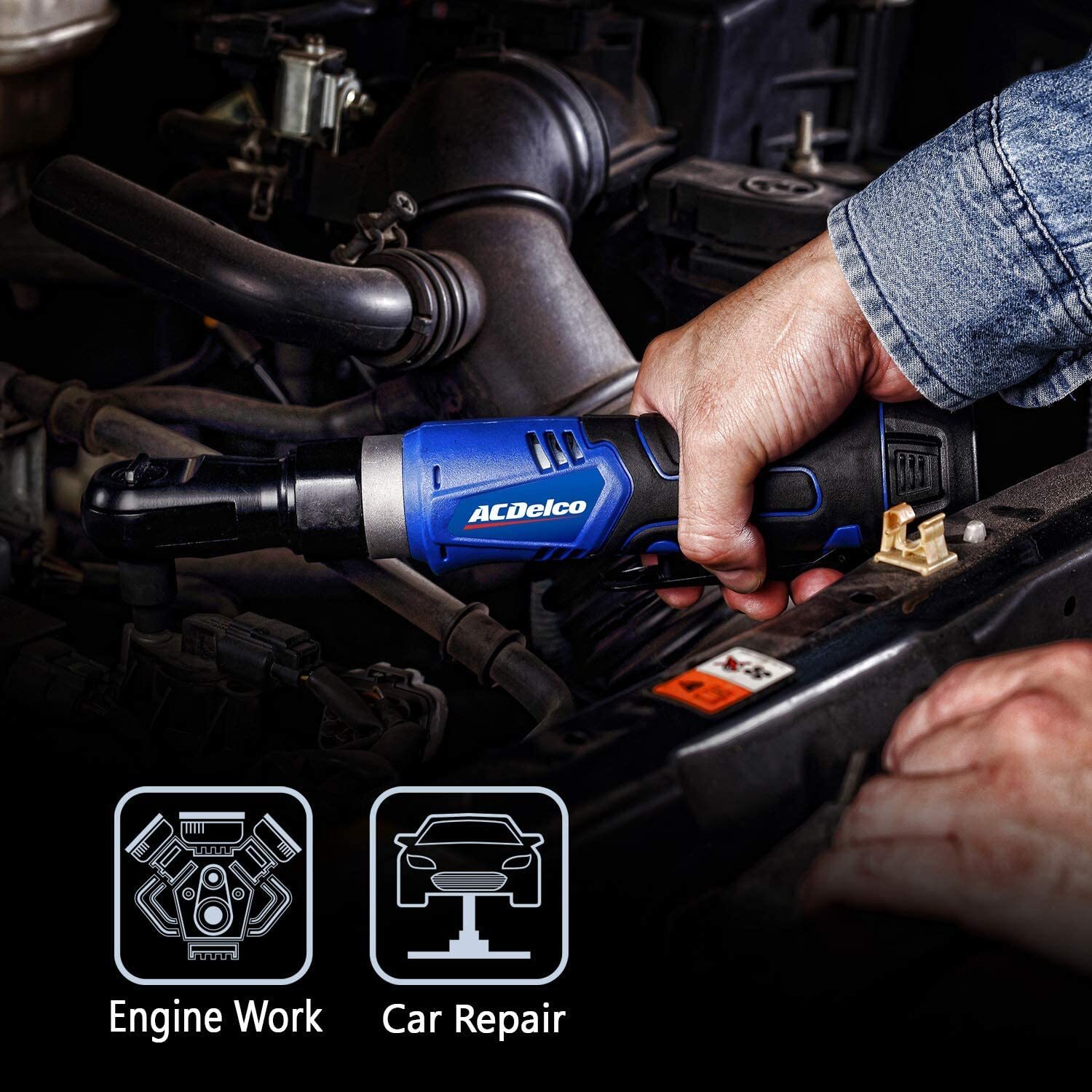 ACDelco G12 series 12V 3/8" Ratchet & Impact Wrench Combo Kit ARW1209-K14