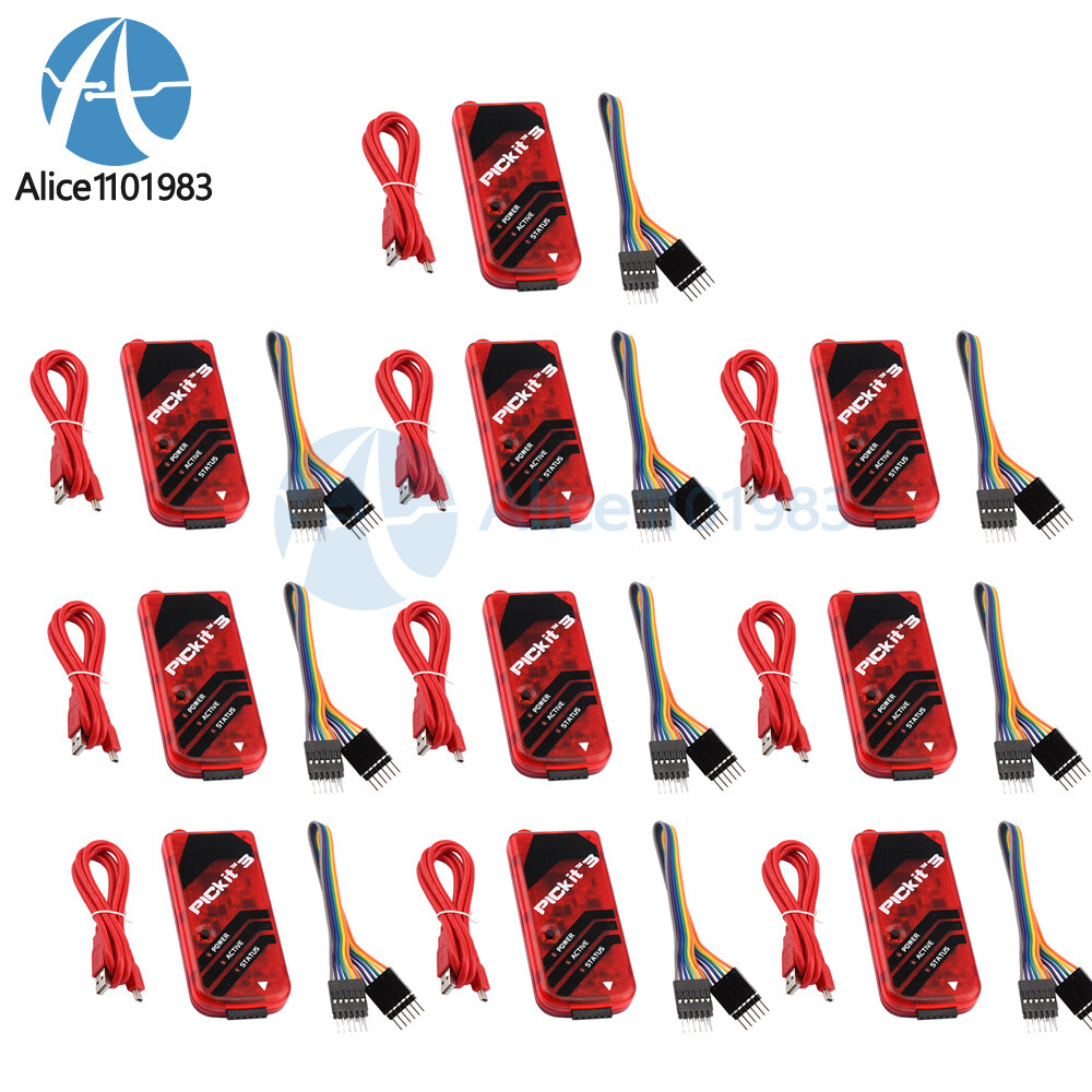 1-10PCS PICKIT3 Microchip Original MPLAB PICkit 3 In-Circuit Debugger Programmer