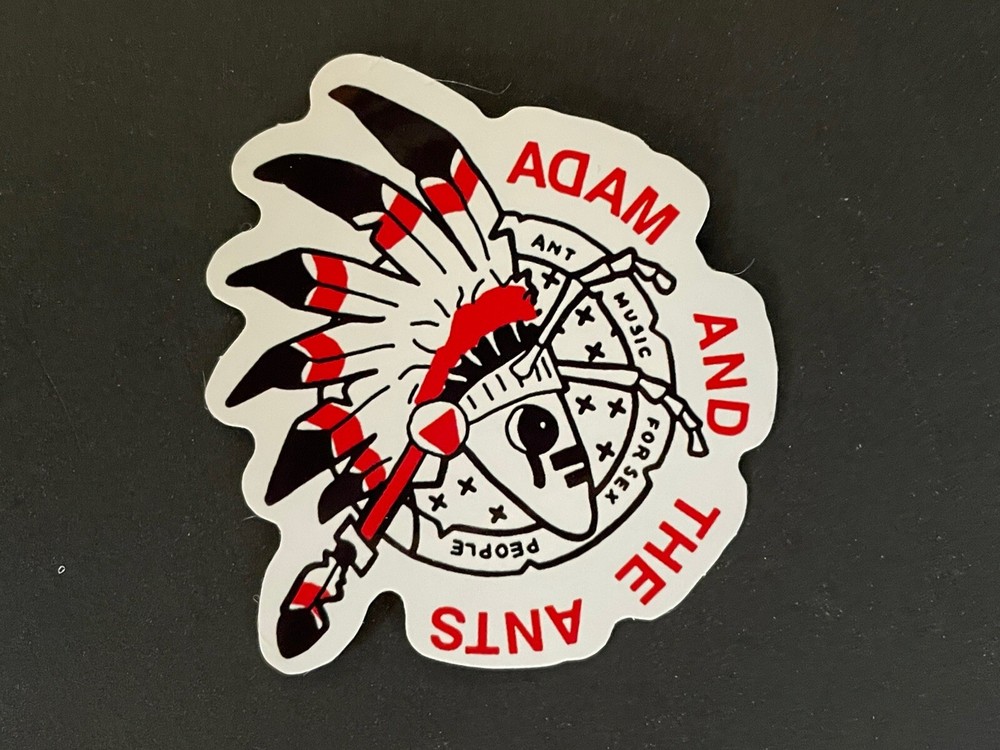 Adam Ant Sticker Red Black Iconic 80s New Wave Rock Band for Laptop Etc New!