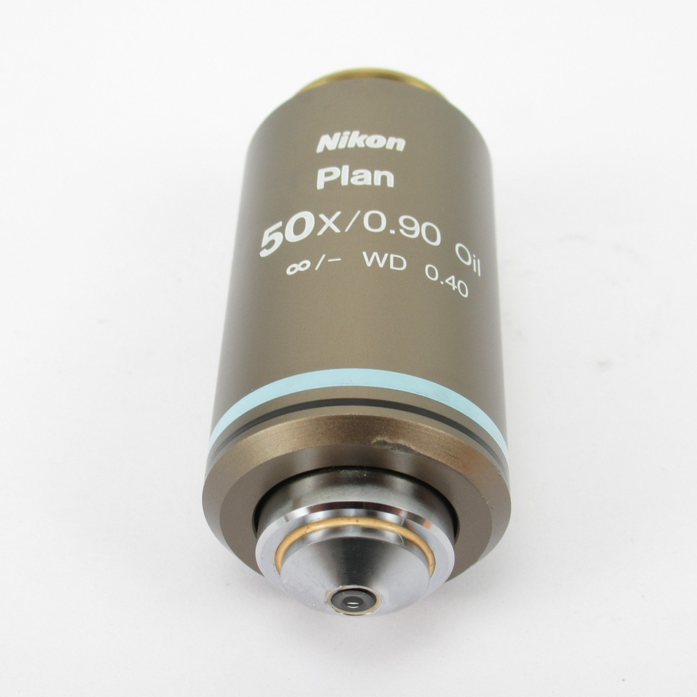 NIKON PLAN 50X/0.90 OIL WD 0.40 CFI INFINITY ECLIPSE MICROSCOPE OBJECTIVE