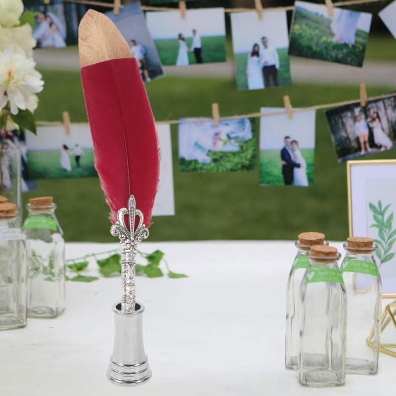 4Pcs Copper Pen Holder Set Compact Desktop Pen Stands for Fountain Pens Ballpoin