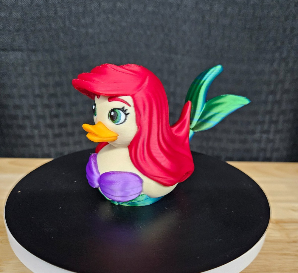Ariel Duck, Little Mermaid, 3D Printed, Ducks, Ducking, DuckDuckJeep
