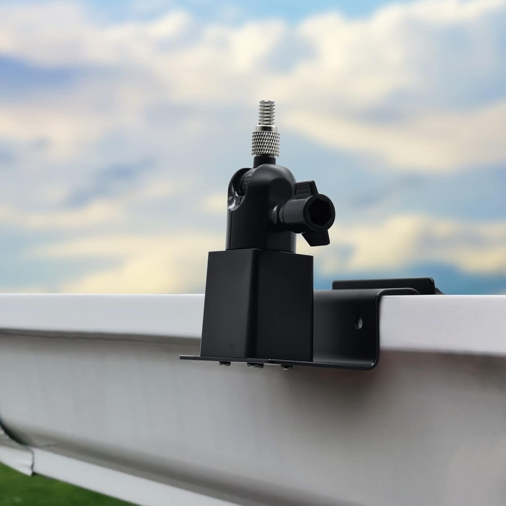 Universal Solar Panel Gutter Mount for Enhanced Sunlight - No Drill Installation