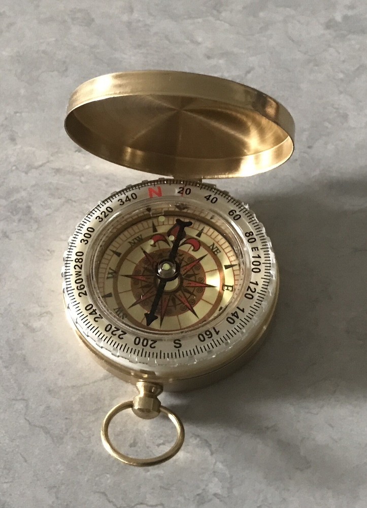 Antique Solid Brass Compass