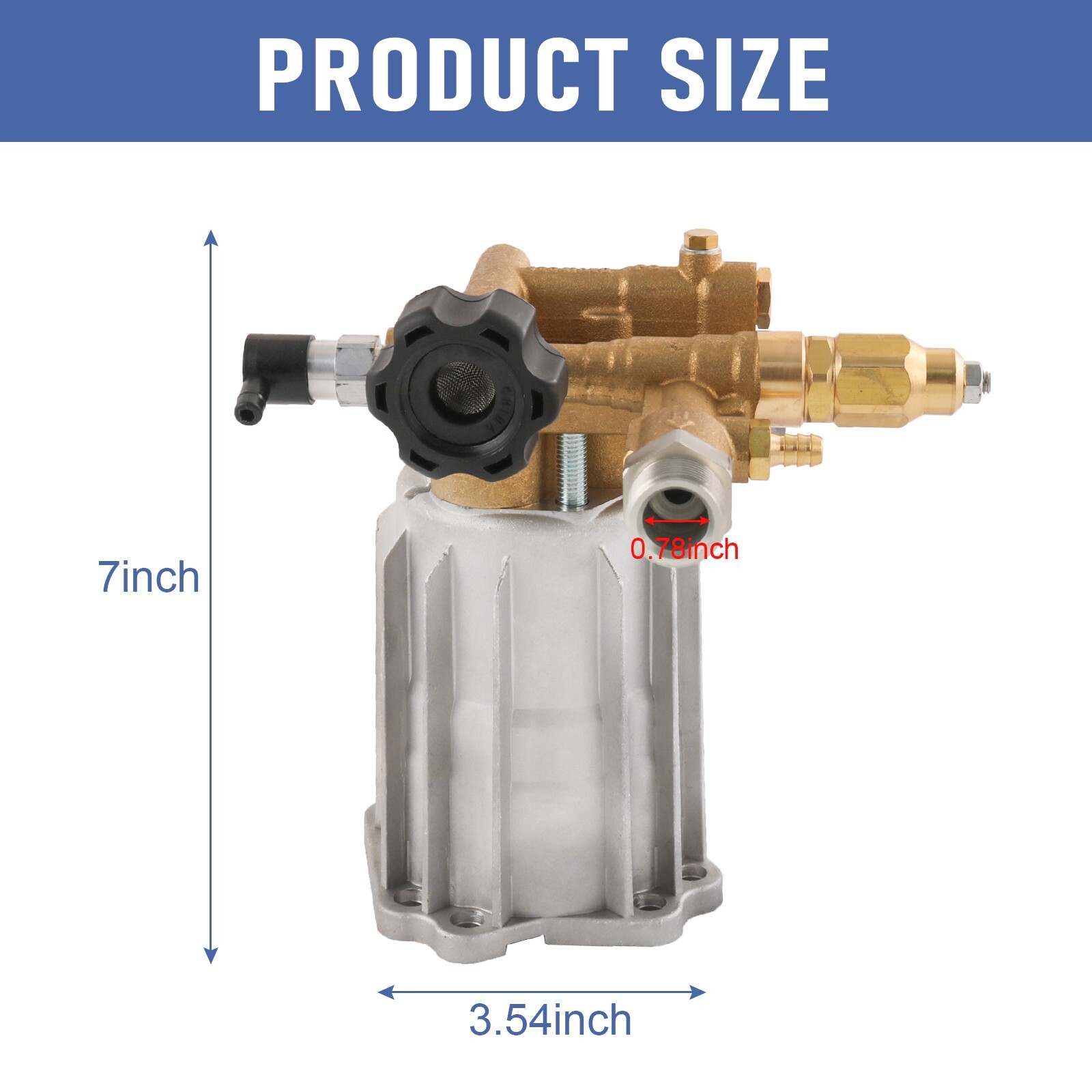 AR RMV2.5G30 PRESSURE WASHER PUMP AXIAL, 2.5GPM 3000 PSI, 3400 RPM, 3/4" SHAFT