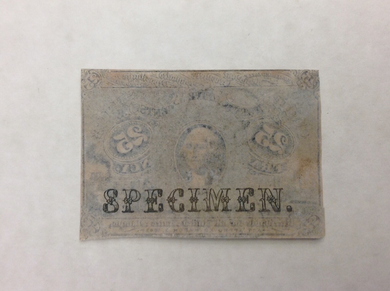 ~ US FRACTIONAL CURRENCY SPECIMEN 25 CENTS - SECOND 2nd ISSUE FR 1283sp OBVERSE