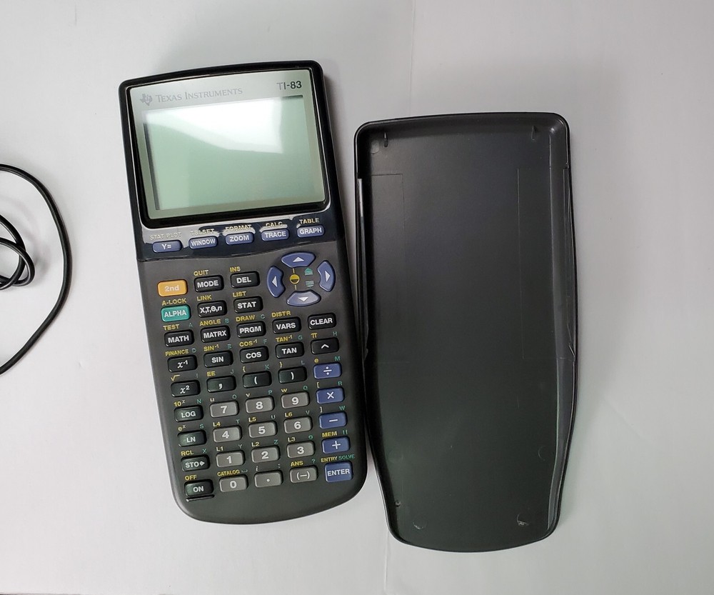 Texas Instruments TI-83  Graphing Calculator Black Includes Original Link Cable