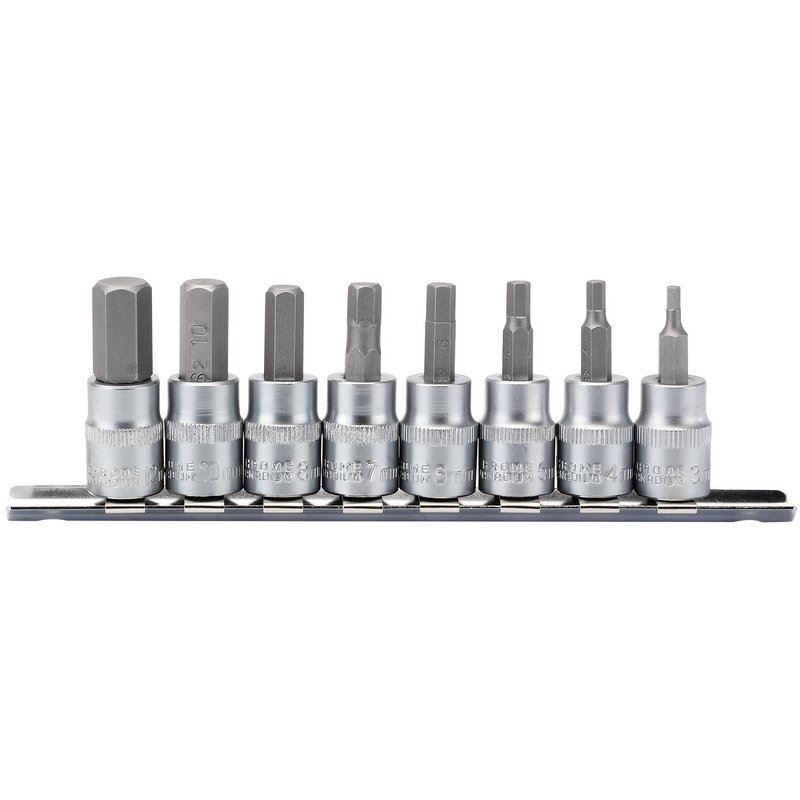 Draper 16285 3/8" Drive Hexagonal Socket Bit Set 8 piece