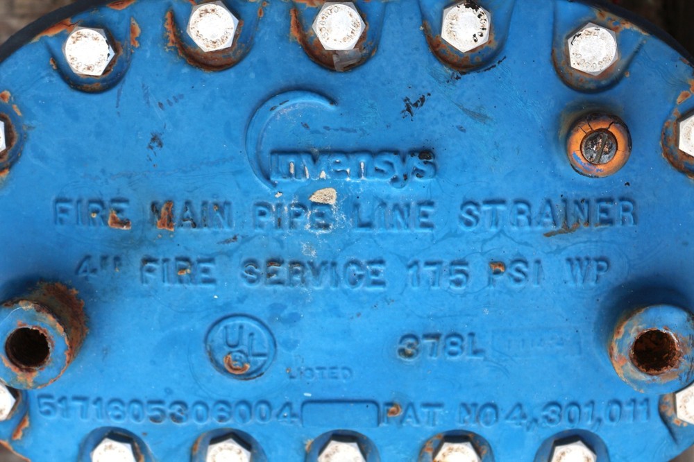 SENSUS Metering System 4" Fireline w/ 1.5" SR Fire Main Pipeline Strainer